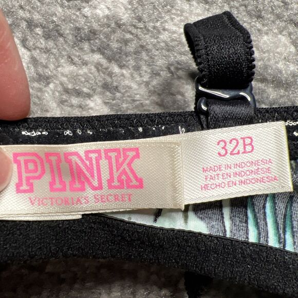 Victoria’s Secret PINK Wear Everywhere Multi Way Push Up Bra 32B Palm Leaf Print - Picture 6 of 7